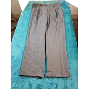 Croft & Barrow Pants Sz 34x32 Mens Gray Classic Pleated Dress Pants Work NWT